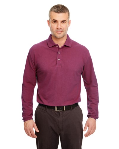 Ultraclub 8532 Adult Long-Sleeve Classic Piqu Polo