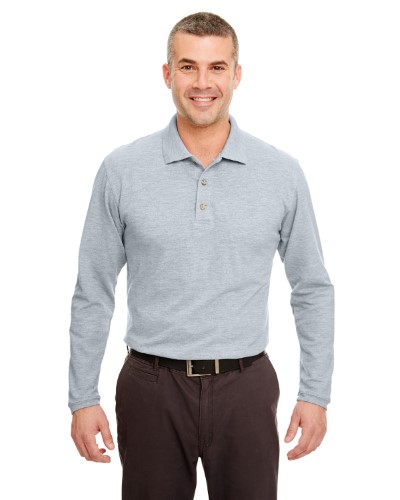 UltraClub Sport Shirt 8532 Solid Unisex Long-Sleeve Classic Pique Polo