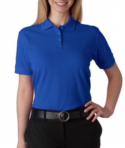 UltraClub Ladies Classic Pique Cotton Polo Shirt. 8530