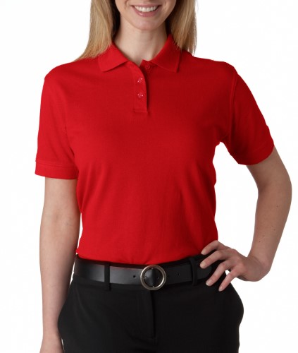 UltraClub Ladies Classic Pique Cotton Polo Shirt. 8530