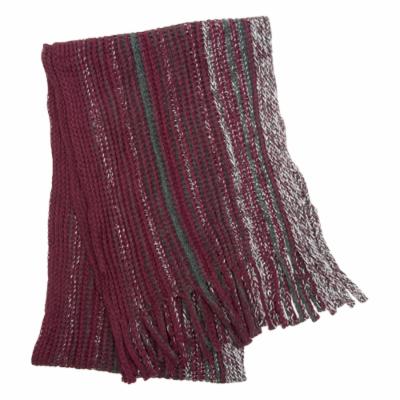 Mens Altare(R) Vertical Striped Knit Scarf , Wine