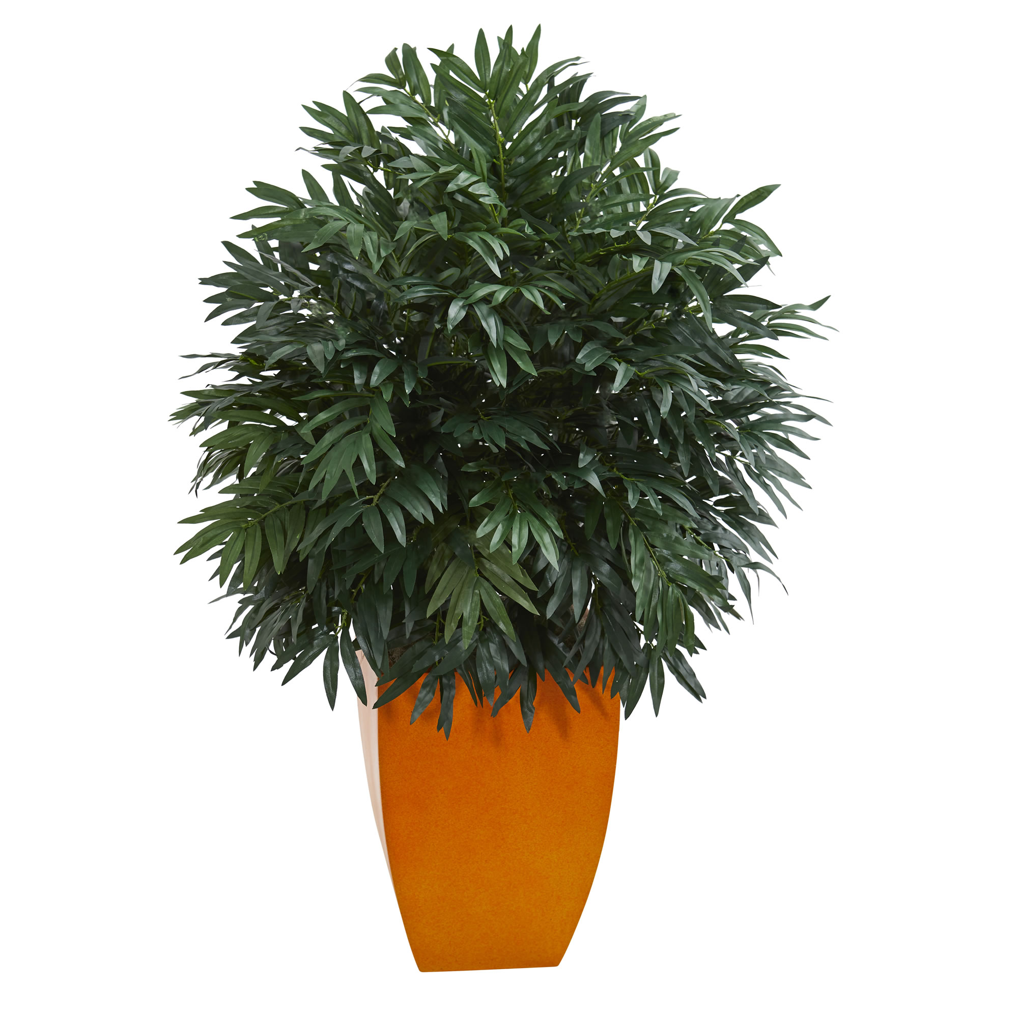 Nearly Natural 4ft. Triple Bamboo Artificial Plant in Planter, Green