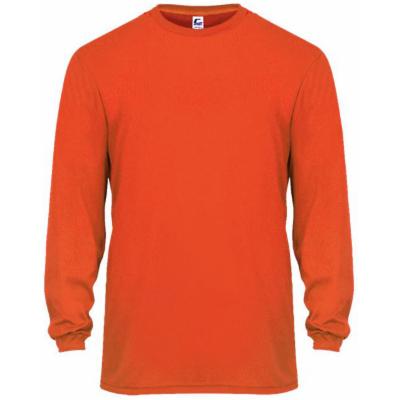 C2 Sport 5104 Athletic Men's Adult Performance Long-Sleeve Top in Burnt Orange Size XL | Polyester BG5104