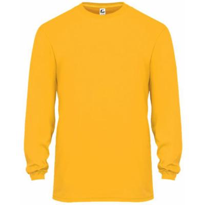 C2 Sport 5104 Athletic Men's Adult Performance Long-Sleeve Top in Gold Size 3XL | Polyester BG5104