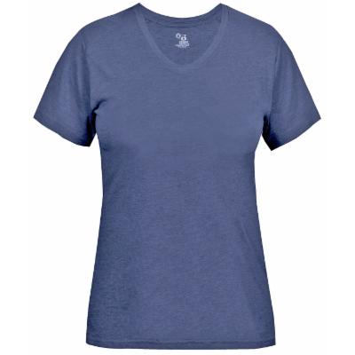 Badger 4962 Women's Triblend Performance V-Neck T-Shirt - Navy - XL