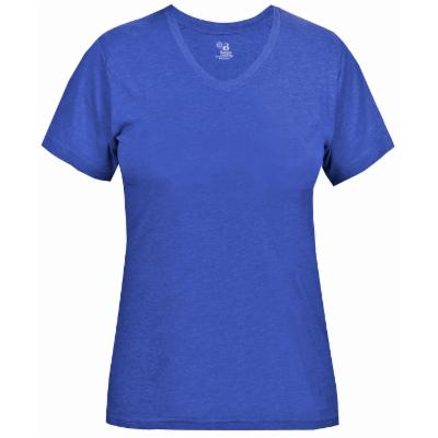 Badger 4962 Women's Triblend Performance V-Neck T-Shirt - Royal - S