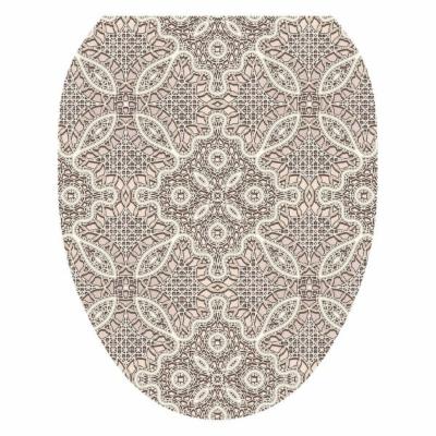 Toilet Tattoos Crochet Toilet Seat Sticker, Lid Decal in Brown, Size 12.0 W X 15.0 D in | Wayfair TT-1128-O