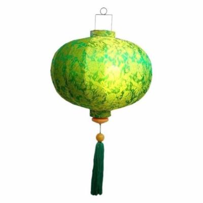 Vietnamese Ball Silk Lantern, Green, 30, 12' Lighting Kit