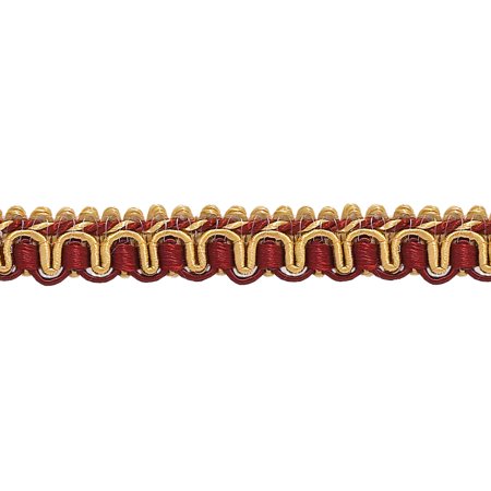 27 Yard Value Pack of Burgundy Red  Gold 1/2 Inch Imperial II Gimp Braid Style# 0050IG Color: BURGUNDY GOLD - 1253 (25 Meters / 81 Ft.)