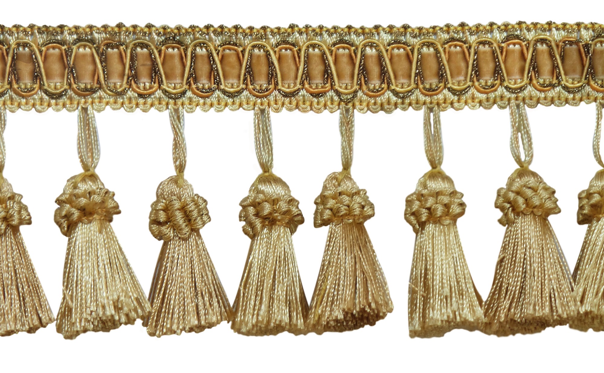 3  (7.5cm) Elegant Noblesse Collection Vintage Tassel Fringe Trim # TFH3CT   Canary Gold #4875 (Dark Gold  Yellow Gold) 5 Yards (15 Ft/4.5m)