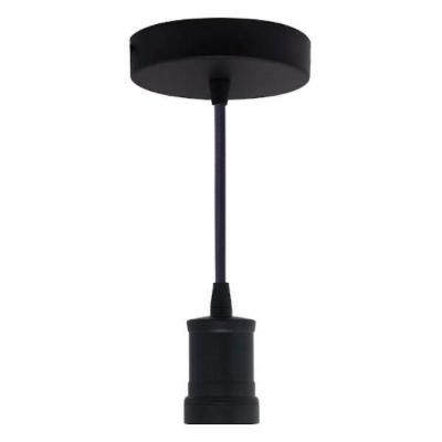 Bulbrite 810084 - 1 Light 10' Medium Screw Base Black Socket Pendant Cord (PEND/HW/CONTEMP/BLK-BLK)