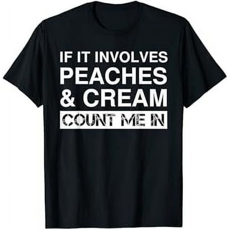 Funny Peaches and Cream Southern Dessert Peach Ice Cream T-Shirt