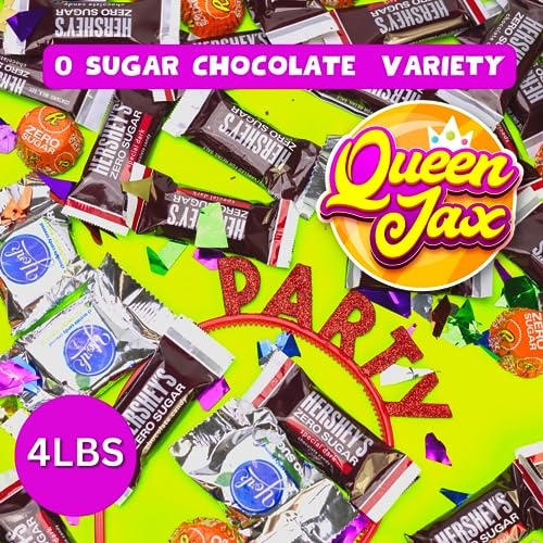 Hershey Zero Sugar Chocolate Assorted - Bulk Candy - 4 Pound Bag - Sugar Free - Reese Miniature Cups - York Peppermint Patties - Hershey Special Dark  thumbnail