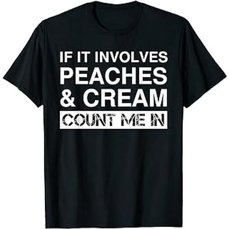 Funny Peaches and Cream Southern Dessert Peach Ice Cream T-Shirt