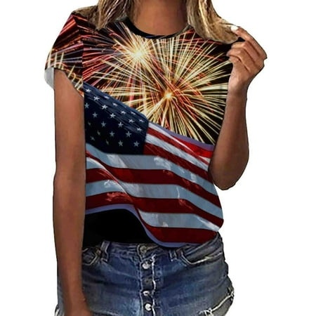 SZXZYGS T Shirts for Women Full Body Printed T Shirt Women S Tops Daily Short Sleeved T Shirt Full Body Printed Short Sleeved Tops 2564