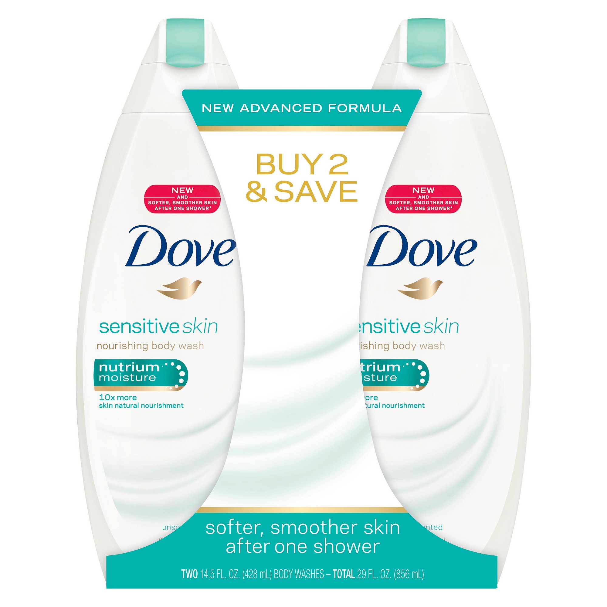 Dove Sensitive Skin Body Wash 14.5 Oz, Twin Pack thumbnail