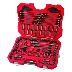 Craftsman Assorted Sizes X 1/4, 3/8 and 1/2 in. Drive Metric and SAE 6 Point Mechanic's Tool Set