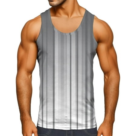 WILLBEST Tank Tops Men Men Fashion Spring Summer Casual Sleeveless O Neck Printed Tank Tops Blouse Shirts 2292