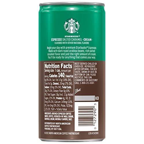 Starbucks Doubleshot, Salted Caramel, 6.5 Ounce, 12 Count (Packaging May Vary) thumbnail