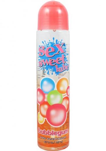 Sex Sweet Lube Flavored Water Based Lubricant Bubble Gum 6.7 Ounce-(Package of 4)
