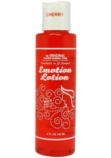 Emotion Lotion Flavored Water Based Warming Lotion Cherry 4 Ounce Package of 4 - All