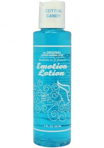 Emotion Lotion Flavored Water Based Warming Lotion Cotton Candy 4 Ounce Package of 4 - All