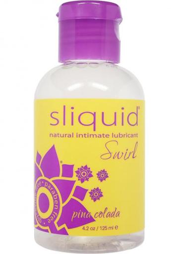 Sliquid Swirl Flavored Water Based Lubricant Pina Colada 4.2 Ounce-(Package of 4)