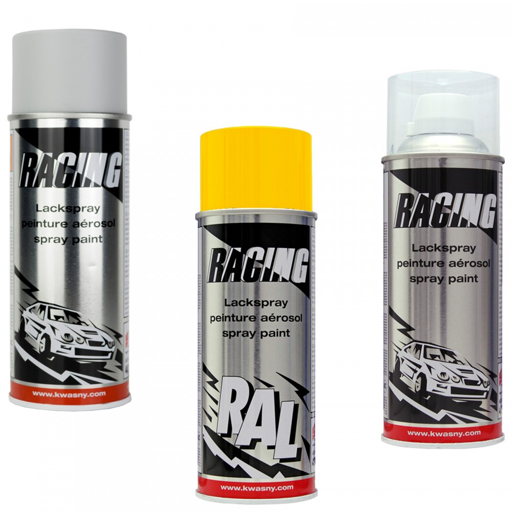 Lackierset Universal Grundierung+ Lackspray RAL 1021 Rapsgelb+2-Schicht-Klarlack