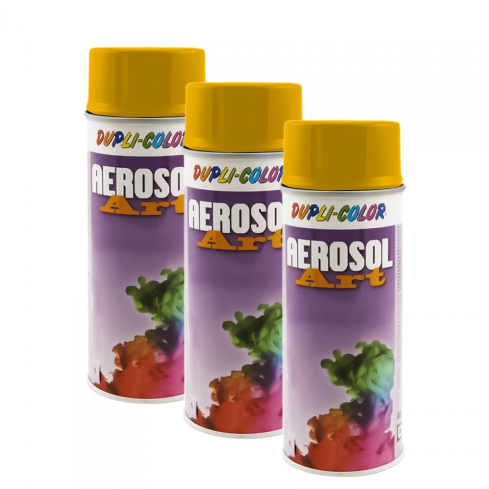 3x Dupli Color Aerosol RAL Lack Sprühdose 1021 Rapsgelb Seidenmatt