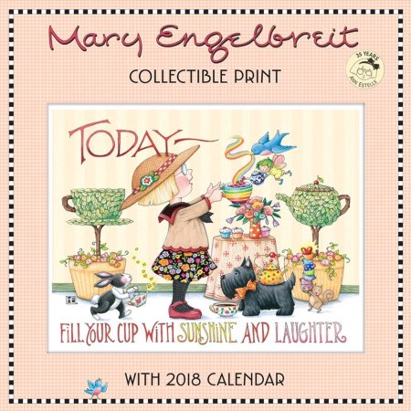 Mary Engelbreit 35 Years of Ann Estelle Collectible Print with 2018 Calendar