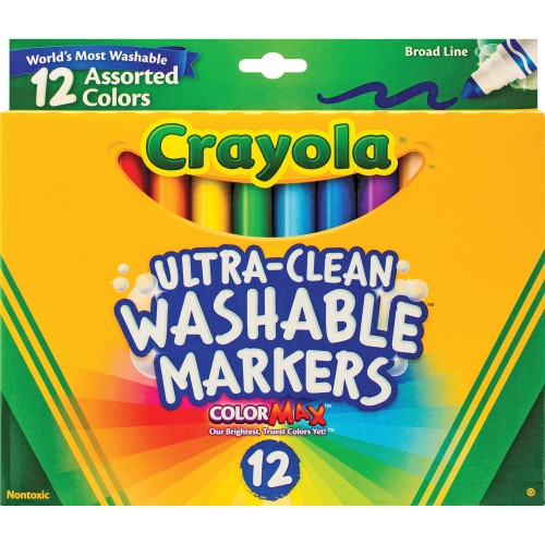 Crayola Classic UltraClean Washable Markers 12 Ct Color Max
