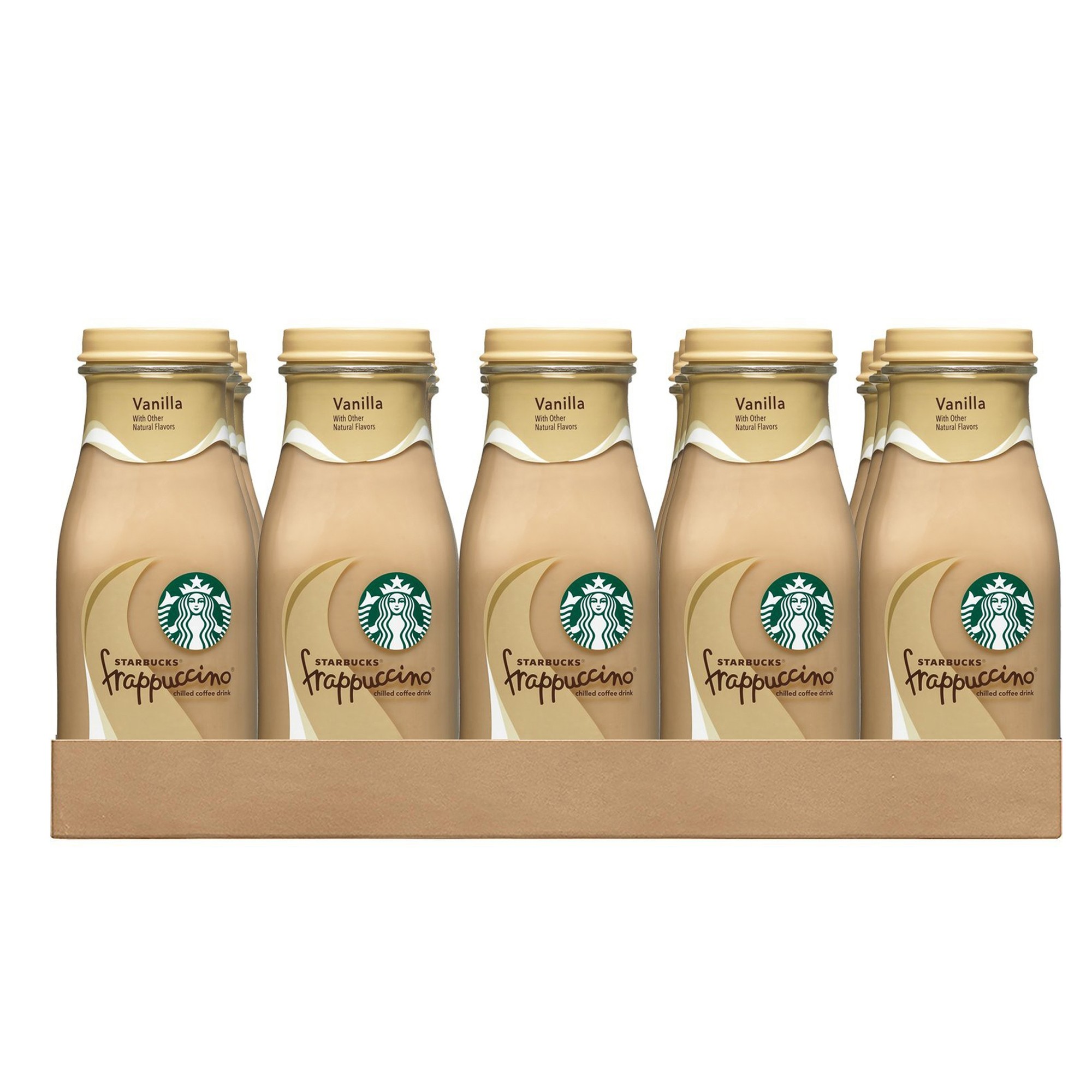 (15 Bottles) Starbucks Frappuccino Iced Coffee Drink, Vanilla, 9.5 Fl Oz