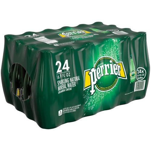 Perrier Sparkling Natural Mineral Water, 16.9 Fl Oz, 24 Count (Pack of 24)