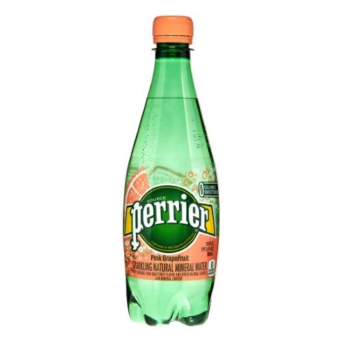 Perrier Sparkling Natural Mineral Water, Pink Grapefruit, 16.9 Fl Oz, 24 Count (Pack of 24)