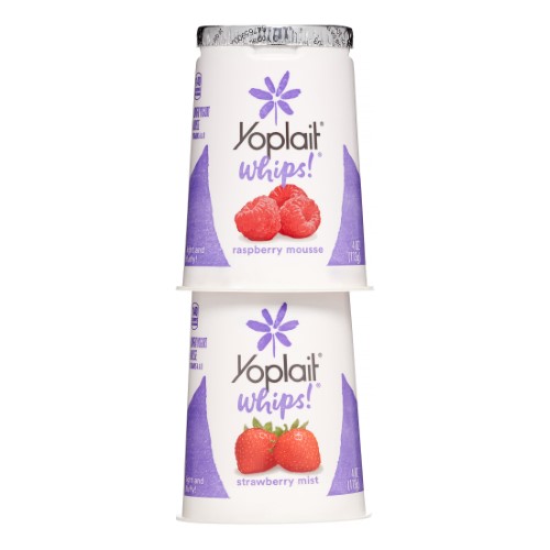 Yoplait Whips! Lowfat Yogurt Mousse, Strawberry Mist, 4 Oz