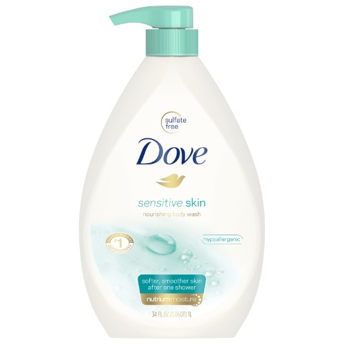 Dove Sensitive Skin Body Wash Pump 34 Oz