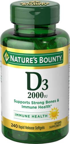 Nature's Bounty Vitamin D3-2000 IU Softgels, 200 Ct