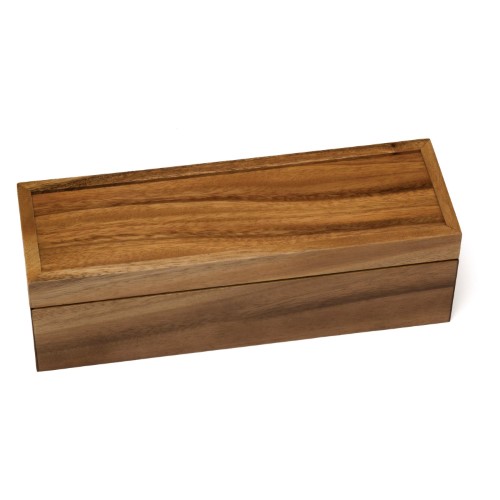 Lipper International 1128 Acacia Tea Box with 4 Sections
