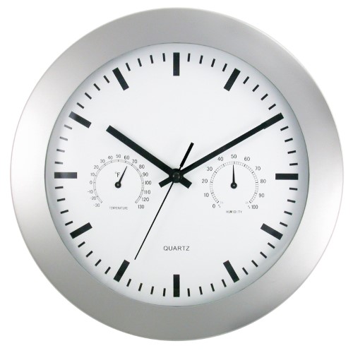 Timekeeper 6990 12' Temperature & Humidity Wall Clock