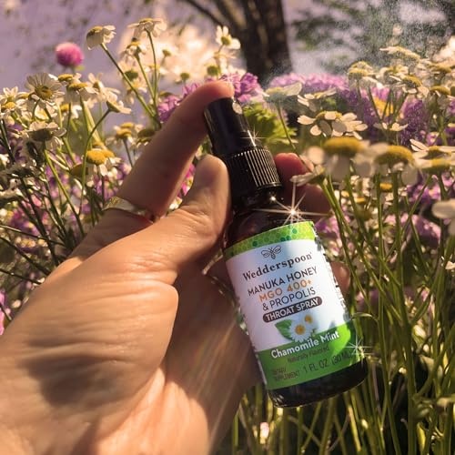 Wedderspoon, Chamomile and Mint Propolis and Manuka Honey Throat Spray, 1 Oz thumbnail