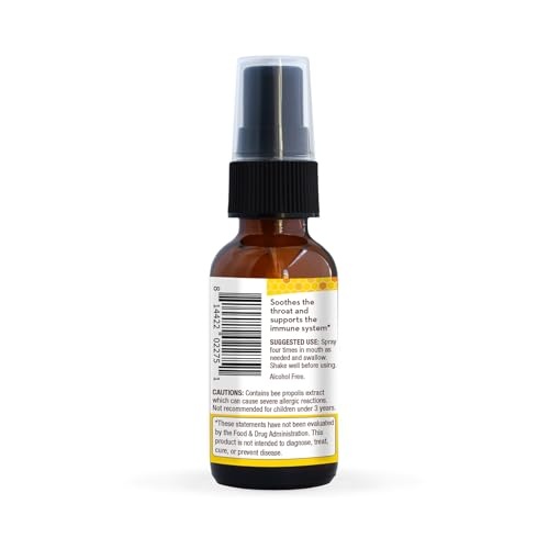 Wedderspoon, Lemon and Ginger Propolis and Manuka Honey Throat Spray, 1 Oz thumbnail