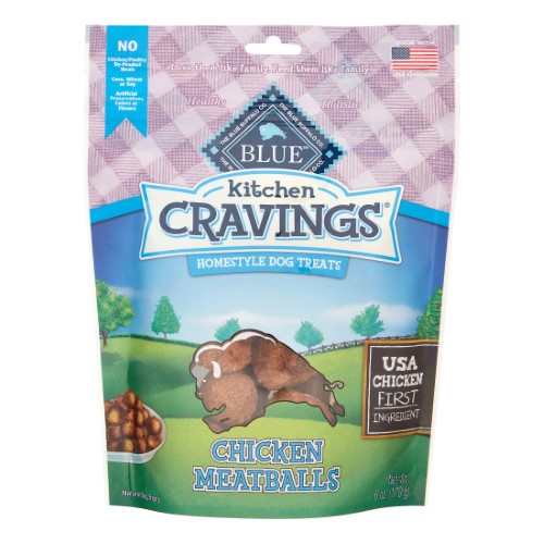 Blue Buffalo Kitchen Cravings Chicken Meatball Recipe Dog Treats, 6 Oz