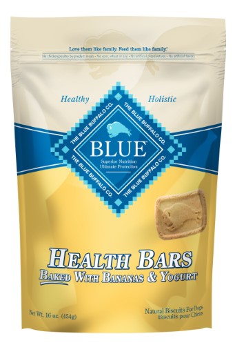 Blue Buffalo Health Bars Crunchy Dog Treats Biscuits, Banana & Yogurt 16-oz