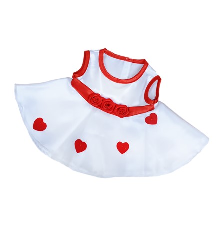 Adorable Hearts Dress Fits Most 8-10 Webkinz, Shining Star and 8-10 Make Your Own Stuffed Animals and Build-a-Bear