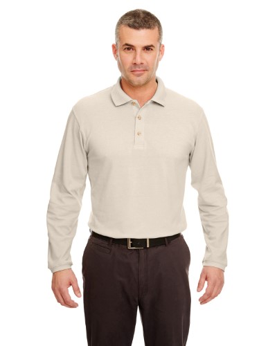 UltraClub Sport Shirt 8532 Solid Unisex Long-Sleeve Classic Pique Polo