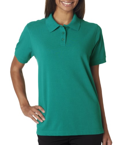 UltraClub Ladies Classic Pique Cotton Polo Shirt. 8530
