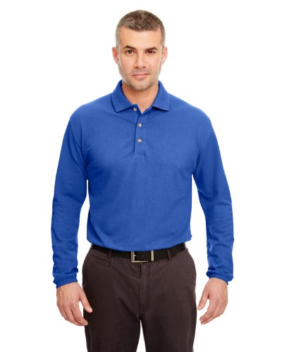 UltraClub Sport Shirt 8532 Solid Unisex Long-Sleeve Classic Pique Polo