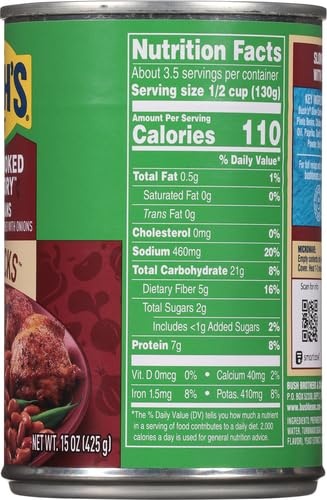 BUSH'S BEST 15oz Canned Slow-Cooked N' Savory Pinto Beans, Source of Plant Based Protein and Fiber, Low Fat, Gluten Free, (Pack of 12) thumbnail