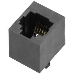 Encitech 3251-0024-06 RJ12 Plug Connector 6P6C Black Vertical Socket