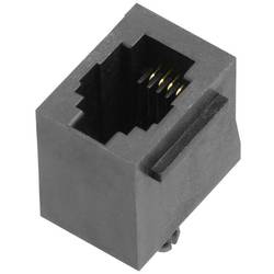 Encitech 3251-0027-02 RJ10 Plug Connector 4P4C Black Vertical Socket